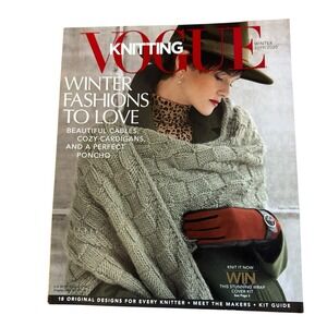 Vogue Knitting Magazine Winter 2019 2020 Cables Cardigans Poncho Knit‎ Patterns